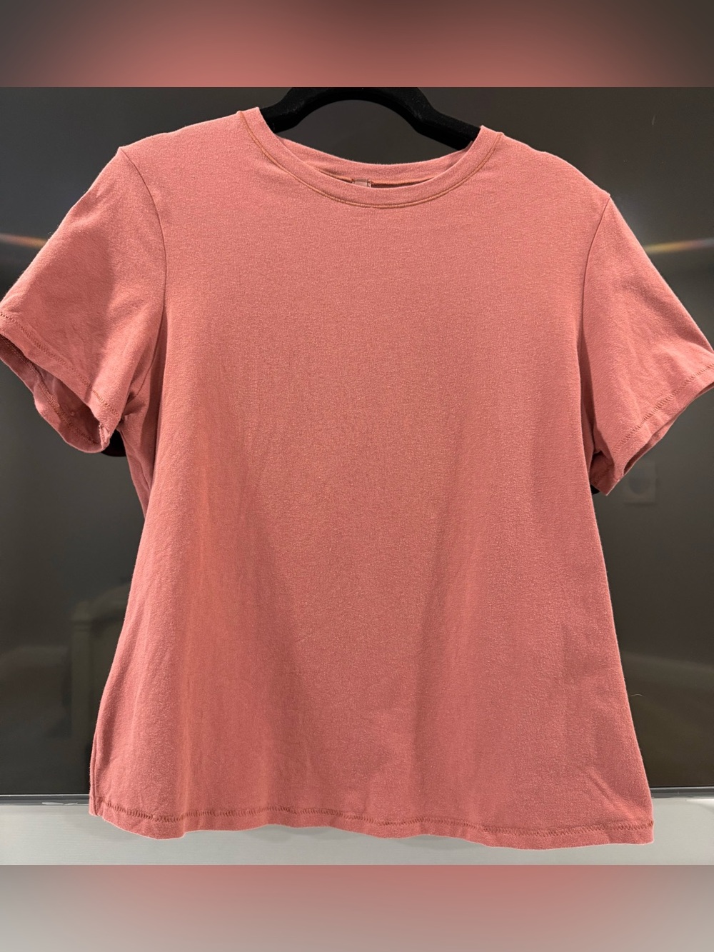 SKIMS Cotton Jersey Short Sleeve T - Shirt. Pinky / Brown. 2X
